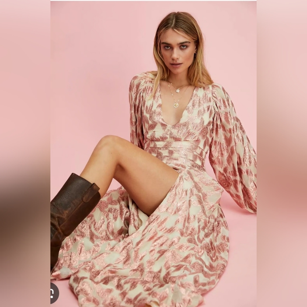 Jen's Pirate Booty Pink and White Long Sleeve Dress